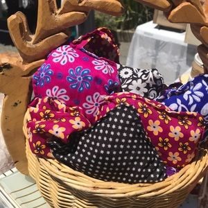 3 for $12 Handsewn Flower Print Shopping Bags